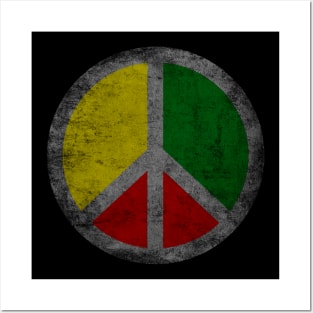 Peace Sign African Themed Design for Africa and Peace Lover Gift Posters and Art